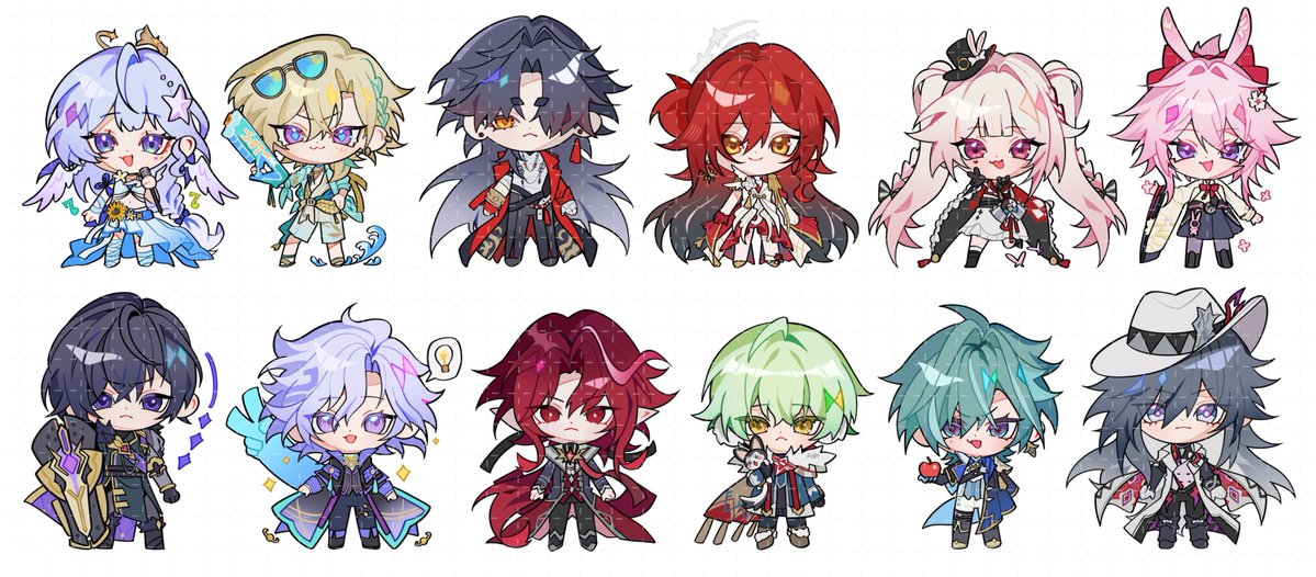 ne_djem's tweet photo. MY BIG CHIBI PARTY #hsr #GenshinImpactㅤ https://t.co/UFzBD29Tax