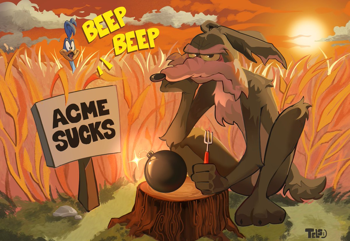 telsyaa's tweet photo. Art for vgen!!
#vgen
#WileeECoyote #coyotevsacmeㅤㅤ https://t.co/PBUfEmnVAl
