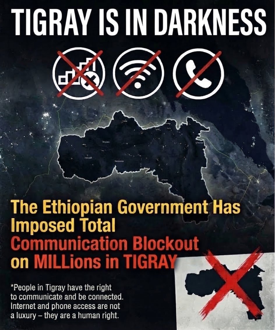 getish_desta's tweet photo. ๐ข To @UN @hrw @amnesty
@accessnow @USUN @CNN &the international community:
Please speak up for the people of Tigray.
๐จ End the communications blackout.
๐ Restore phone services.
๐ Restore internet access.
Silence must not become the new normal.
#Tigray #KeepTigrayConnected https://t.co/ovH7iM5cS6