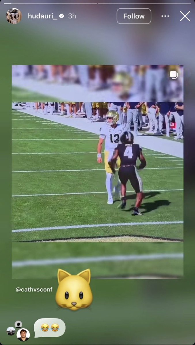 TGSTheGrotto's tweet photo. Calling CJ Carr a “pussy” is certainly an interesting choice for someone who shoved CJ to the ground when he wasn’t even looking at him and then ran away from the confrontation.

Meanwhile the “pussy” CJ Carr got right back up, ran you down to talk shit to your face like a man and then proceeded to shove a TD right in your face.

Cowardly from #4
