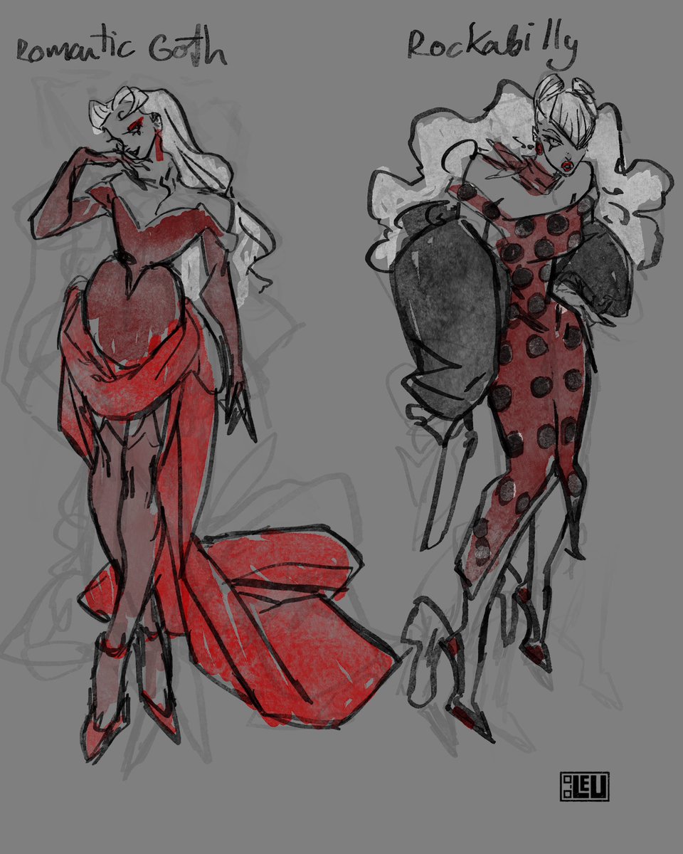 o_oleu's tweet photo. Some explorations for Jeanne before going for the powersuit fantasy….I enjoyed the rockabilly one. https://t.co/snI6YYfiJj