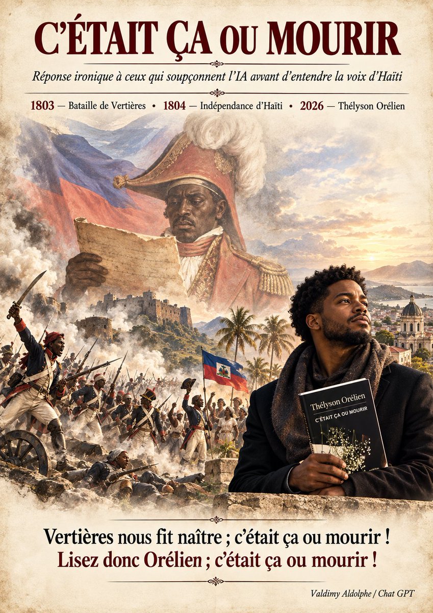ValdAdol's tweet photo. C'etait ça ou Mourir ! 
#haiti #canada #france #Orelien #prixgoncourt #racisme #AI https://t.co/s64k8UtrrV