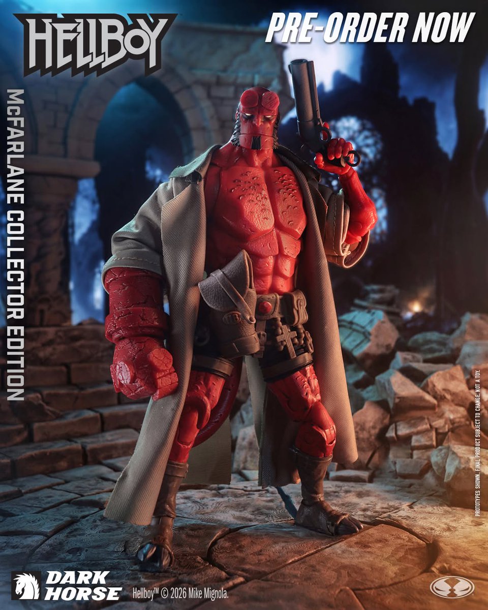 edsonics's tweet photo. You can pre-order the new 7-inch Hellboy Collector Edition figure () from McFarlane Toys at select retailers starting now via the link in the  bio.

Celebrate Hellboy Day with this figure sculpted after Mike Mignola's iconic Dark Horse Comics design.... https://t.co/Oh00cZJhPV