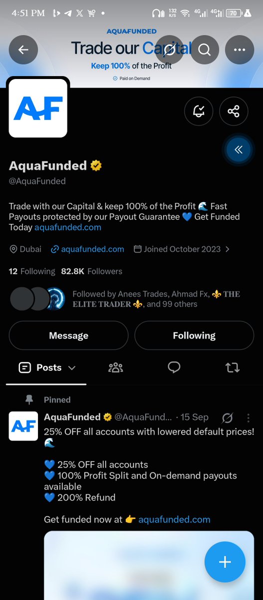 unique_algo's tweet photo. @aquafundedERA @AquaFunded @shepherd_fx Followed all tagged accounts with notifications on. https://t.co/Fjp95r9t93