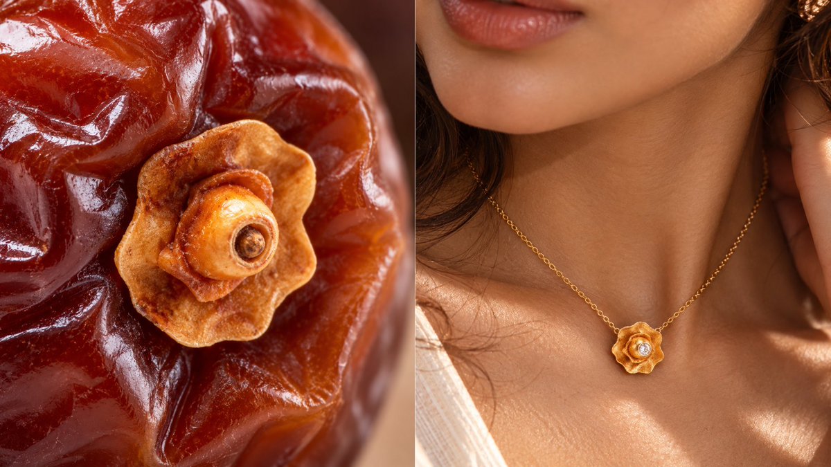 albobah's tweet photo. تصميمي قلادة ذهب مع مصدر الإلهام 🌴

اخترت هذا الجزء تحديدًا
لأنه نقطة أكثر من حياة

حياة النواة داخل التمرة
وحياة أمها النخلة التي حملتها من عذقها https://t.co/zz9EXFDSo7