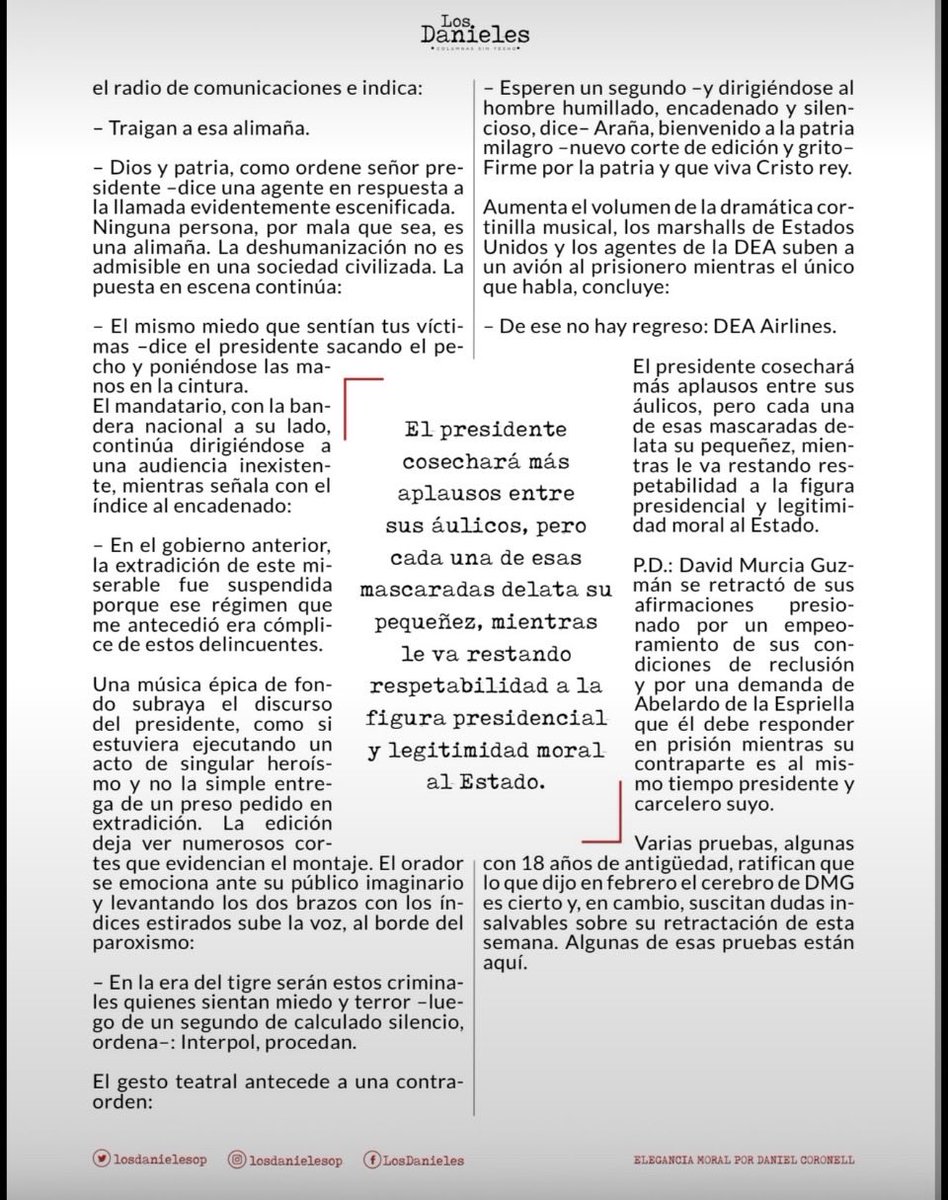 elmermontana's tweet photo. Coronell le recuerda al país que tenemos un Estado Social de Derecho que prohíbe, expresamente, los tratos crueles y degradantes a las personas privadas de la libertad. Este reclamo lo debió hacer la Rama Judicial, hoy tan silente como las estatuas de los parques.
@DCoronell https://t.co/MbZEqYewH8