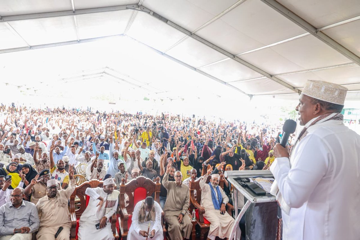 HonAdenDuale's tweet photo. Presided over a community engagement forum at Serani Grounds in Mombasa County, bringing together members of the Cushitic communities for discussions on civic participation, access to public services and community development.

The forum featured registration desks for national identity cards and the Social Health Authority (SHA), attracting a strong turnout from residents. 

I inspected the registration booths and witnessed the enrolment process firsthand.

In my address, I urged the Cushitic communities to participate actively in Mombasa's democratic processes by voting and fielding candidates to strengthen their representation in leadership. 

I also called for greater unity and integration among communities as a foundation for social and economic progress.

Further, I highlighted measures and projects by the current administration, including the removal of vetting requirements for citizenship and travel documents, the Lamu–Mandera road corridor, affordable housing initiatives in Northern Kenya and the expansion of Universal Health Coverage (UHC) through SHA. 

I also cited the reported registration of more than 32 million Kenyans under SHA and the disbursement of more than KSh200 billion to health facilities, supporting hundreds of thousands of surgeries.

I further urged leaders from previous Administrations to allow the political process to proceed without undue interference, while reflecting on the events surrounding the 2022 General Election and the political contestation at the Bomas of Kenya.

The forum was attended by host Governor H.E. Abdulswamad Sharrif Nasir, Mombasa Woman Representative Hon. Zamzam Mohammed, PS Ahmed Abdisalan (National Government Coordination), businessman Abubakar Ali Joho and Members of Parliament Hon. Mohammed Adow (Wajir South), Hon. Hussein Barre (Tarbaj) and Hon. Mohamed Abdikheir (Lafey), alongside security and National Government Administrative Officers (NGAOs).