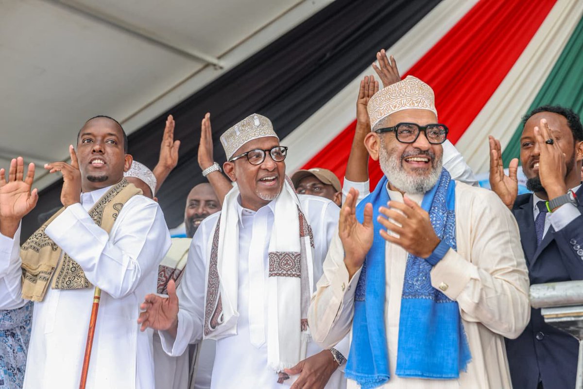 HonAdenDuale's tweet photo. Presided over a community engagement forum at Serani Grounds in Mombasa County, bringing together members of the Cushitic communities for discussions on civic participation, access to public services and community development.

The forum featured registration desks for national identity cards and the Social Health Authority (SHA), attracting a strong turnout from residents. 

I inspected the registration booths and witnessed the enrolment process firsthand.

In my address, I urged the Cushitic communities to participate actively in Mombasa's democratic processes by voting and fielding candidates to strengthen their representation in leadership. 

I also called for greater unity and integration among communities as a foundation for social and economic progress.

Further, I highlighted measures and projects by the current administration, including the removal of vetting requirements for citizenship and travel documents, the Lamu–Mandera road corridor, affordable housing initiatives in Northern Kenya and the expansion of Universal Health Coverage (UHC) through SHA. 

I also cited the reported registration of more than 32 million Kenyans under SHA and the disbursement of more than KSh200 billion to health facilities, supporting hundreds of thousands of surgeries.

I further urged leaders from previous Administrations to allow the political process to proceed without undue interference, while reflecting on the events surrounding the 2022 General Election and the political contestation at the Bomas of Kenya.

The forum was attended by host Governor H.E. Abdulswamad Sharrif Nasir, Mombasa Woman Representative Hon. Zamzam Mohammed, PS Ahmed Abdisalan (National Government Coordination), businessman Abubakar Ali Joho and Members of Parliament Hon. Mohammed Adow (Wajir South), Hon. Hussein Barre (Tarbaj) and Hon. Mohamed Abdikheir (Lafey), alongside security and National Government Administrative Officers (NGAOs).