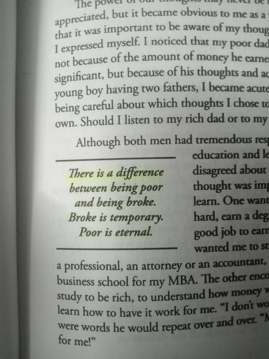 Teja1106's tweet photo. “There is a difference between being poor and being broke.
Broke is temporary. Poor is eternal.”
This line really made me stop and think.
Still reading, still learning. 📖
#RichDadPoorDad #ReadingJourney #Learning #Mindset #BookQuotes https://t.co/AAHLRgfSay