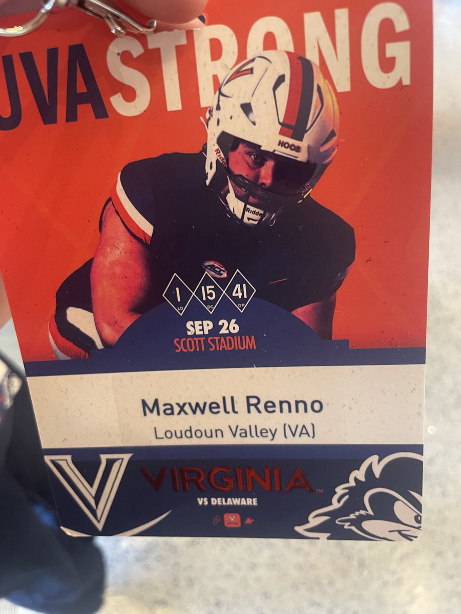 MaxwellRennoLS's tweet photo. Thank you @UVAFootball and @CoachBWolfe for the great game day experience. I’m looking forward to the next time. https://t.co/KdGUKygi4H
