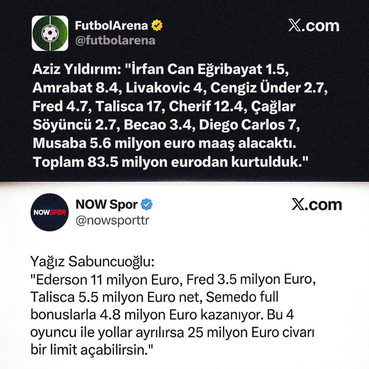 _samiyenhaber's tweet photo. Fred’in “GERÇEK” maaşı kaç milyon Euro? @yagosabuncuoglu https://t.co/JaWpqwiZ14