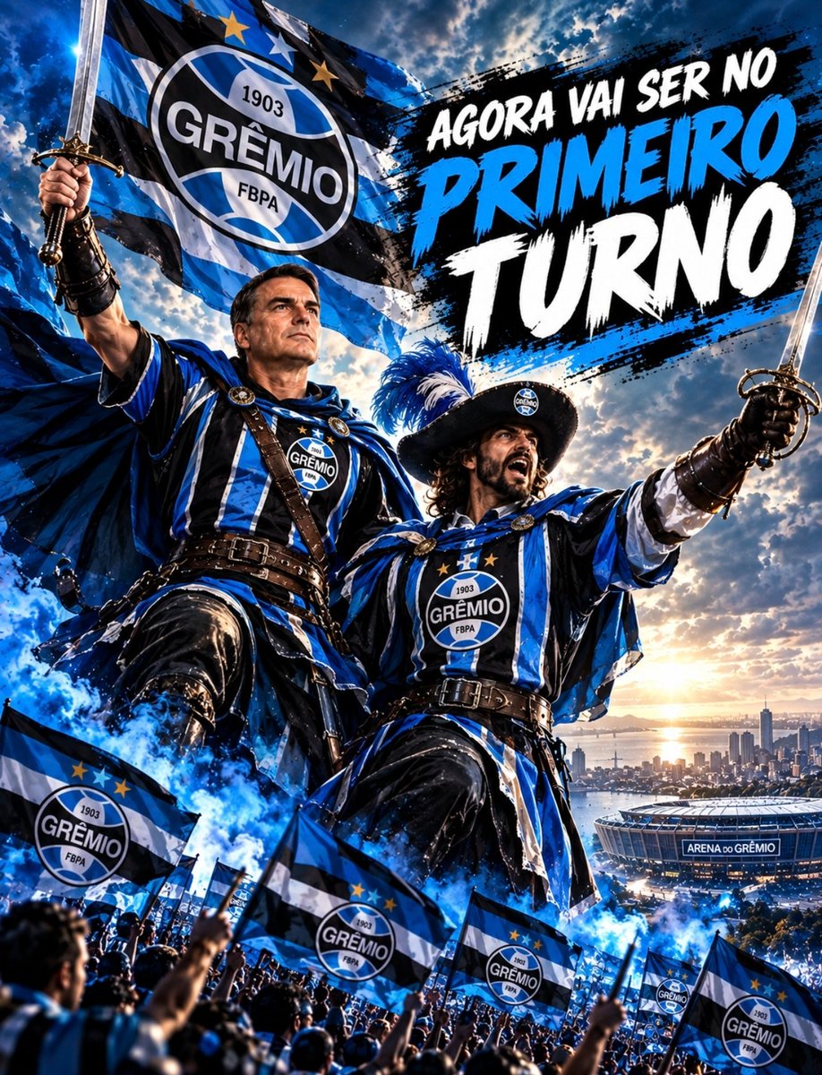 MosqueteiroRS's tweet photo. União das equipes e torcidas prejudicadas pelo Lula... @Gremio, @Flamengo, @FluminenseFC, @Corinthians, todos juntos para elegermos Flávio Bolsonaro no primeiro turno!

#FlavioBolsonaroparaPresidentedoBrasil2026 
#FlavioPresidente 
#flavio22 https://t.co/P7HTFVjKoN