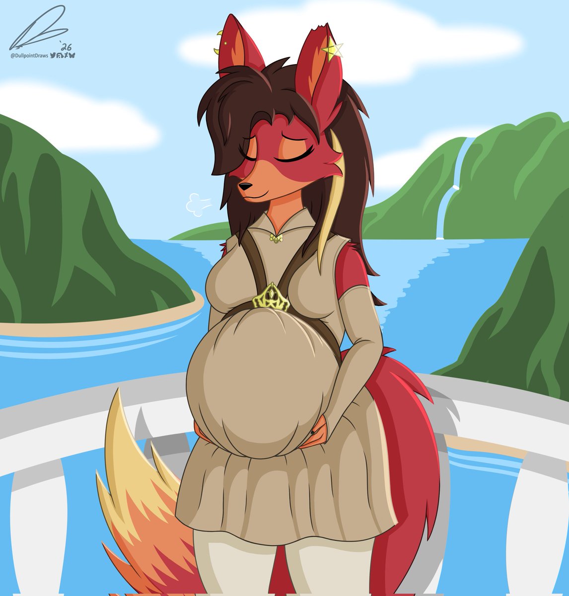 DullpointDraws's tweet photo. "Something wonderful has happened..."

I don't think I've ever experienced more passion making a pic than I did making this one. Stella looks so sweet here, and it melted my heart... I hope it melts yours too 💖

(Just don't break her heart or go down a path she can't follow 😭) https://t.co/nNeyUIQohb