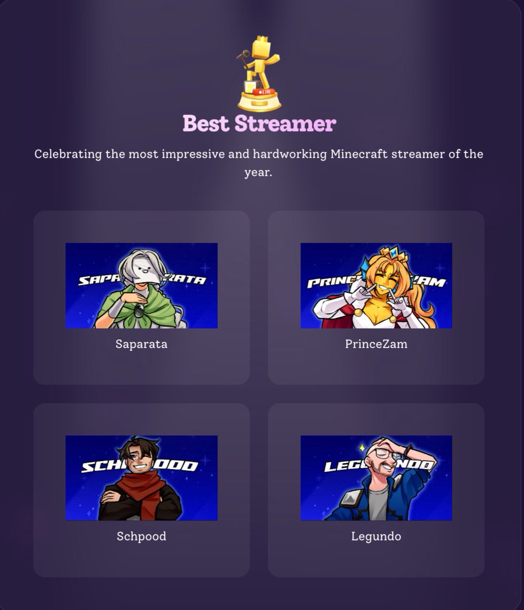 SaparataUpdates's tweet photo. [UPDATE]

Saparata is a nominee for multiple awards in the Crafted Together Awards!

• Best Streamer
• Breakout Creator
• Best Clip (Big Glub Glub)

Winners are decided on October 11th! 

(link in replies) https://t.co/30PHA3aPUP