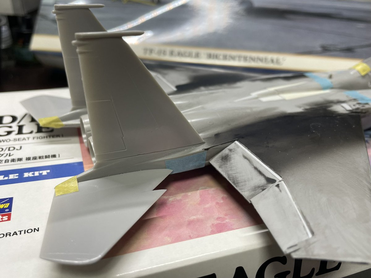 takublock's tweet photo. ハセガワ72の凸版イーグルですよ

今回はTF-15の291号機を作成するので色々と資料を調べながら複座型の試作2号機を再現します

50年前の1976年10月に入間基地で開催された国際航空宇宙ショーで展示された機体を再現できれば幸いです〜何卒 https://t.co/DrGxtirlc4