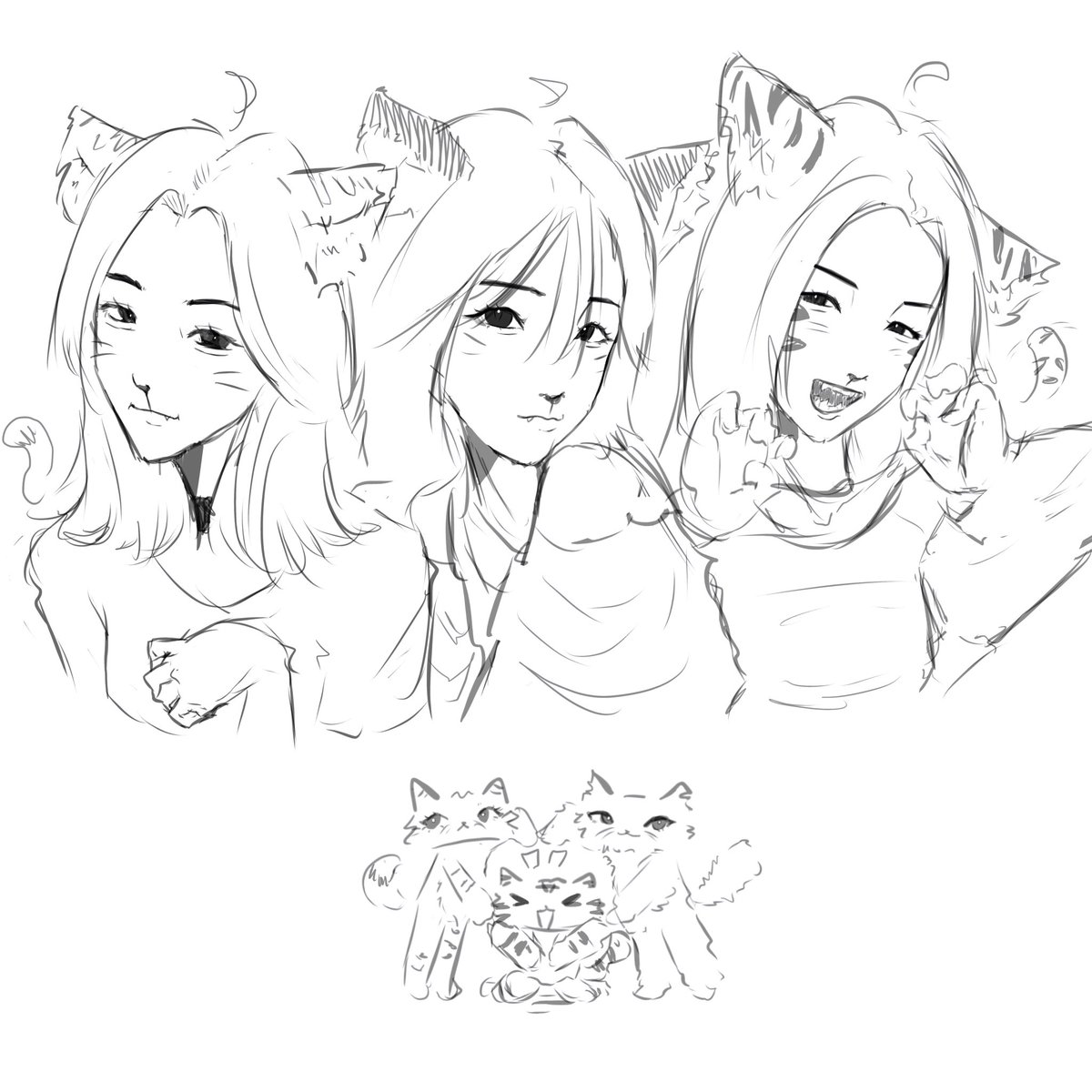 jiyubified's tweet photo. 🐈 🐈‍⬛ 🐅 

#tripleS #hyerin #nakyoung #yubin https://t.co/JLGCtGYFKz