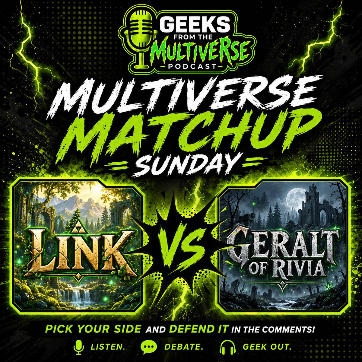 gftmpodcast's tweet photo. ⚔️ MULTIVERSE MATCHUP: LINK vs. GERALT
One has the Triforce, an absurd inventory, and a habit of smashing pottery. The other hunts monsters for money.
Who wins?
https://t.co/BFm06xj971
#GFTM #MultiverseMatchup #Gaming https://t.co/LZOXcoNAhS