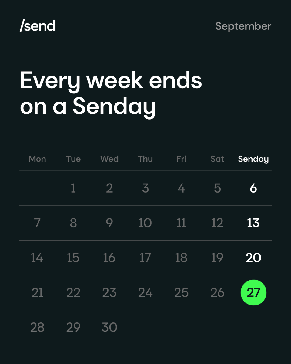 Send's tweet photo. Rest up. Monday's coming. Let's /send it. https://t.co/SIn8mmCe65