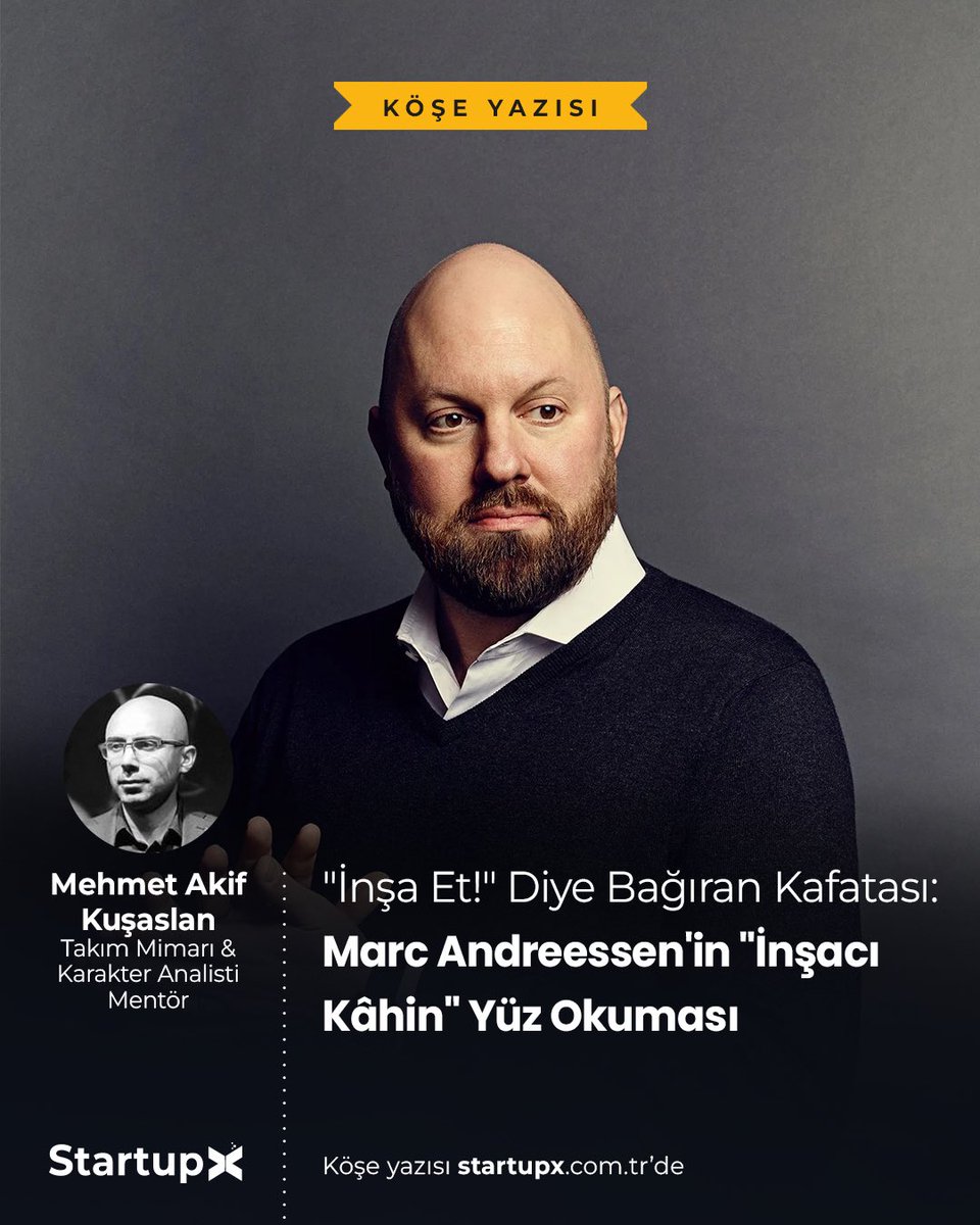 Startupxtr's tweet photo. 📢 Yeni Köşe Yazımız Yayında!

"İnşa Et!" Diye Bağıran Kafatası: Marc Andreessen'in "İnşacı Kâhin" Yüz Okuması

Silikon Vadisi'nde iki tür peygamber vardır: Kıyameti haber verenler ve cenneti vaat edenler. 

📝 Yazının tamamı: https://t.co/njaawmCENs

#Startupx #köşeyazıları https://t.co/LrQ9ppvZXI