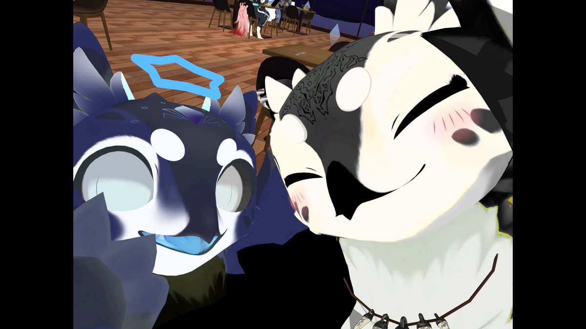 luxrix1992's tweet photo. アンシアカフェ🪶
ぶいもふでお会いした方々とやっとVRchat内で会うことができていっぱいお話しできて楽しかった！！
また行きますよ〜〜ぅ！！🐥
#vrc_unciacafe #アンシアカフェ https://t.co/Y1nLymaUl1