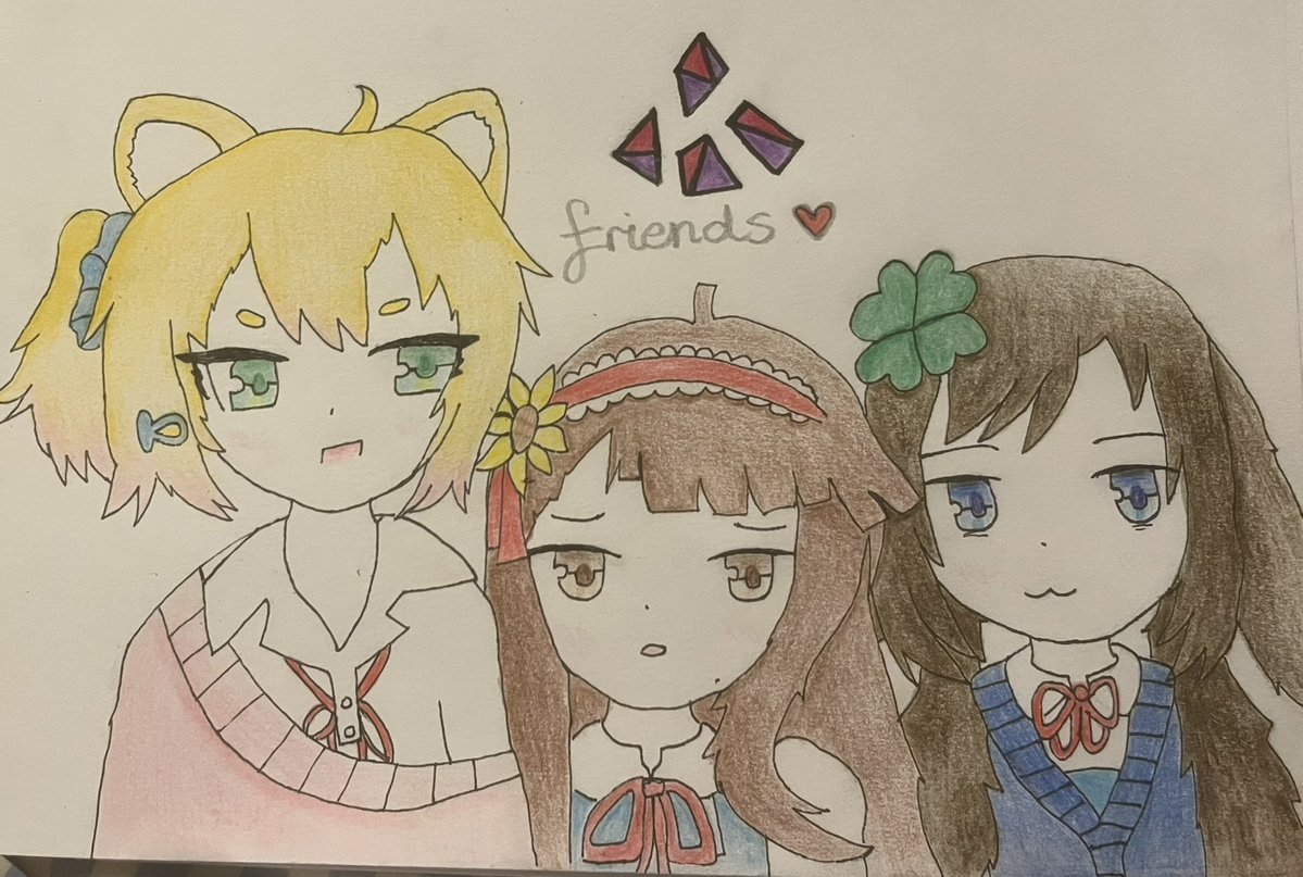 bunnyonvt's tweet photo. I drew my friends today!!
While I drew, I thought about how thankful I am for them!! I know it’s not perfect, but I put a lot of love into it and tried my best 🍊🌻🍀 https://t.co/GpPJ60Btgp