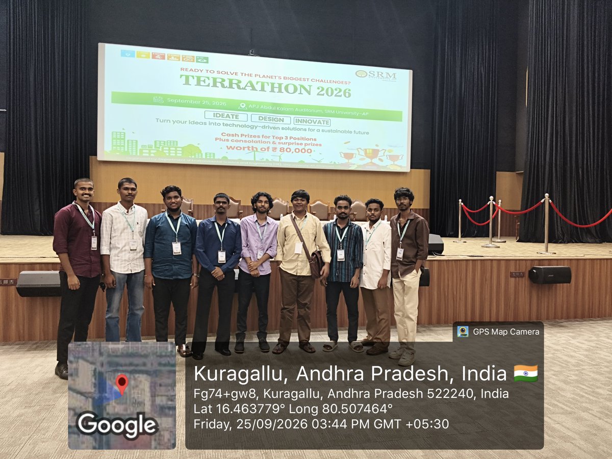 college_av's tweet photo. https://t.co/AnBWq56G4x. II Year MPC, MCCS and MPCs students participated in TERRATHON 2026, held at SRM University–AP, Vijayawada on 25-09-2026. They presented their innovative ideas and won the Jury Special Award, along with a cash prize. https://t.co/LjJpoK8ptp
