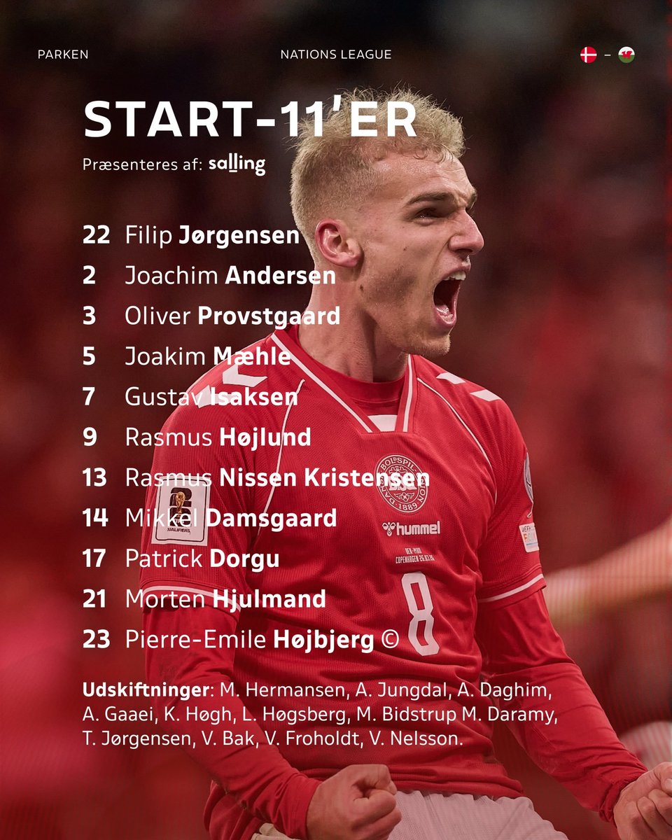 Sacir's tweet photo. 🇩🇰 Denmark 🆚 Wales 🏴
🏆 UEFA Nations League, season 2026/27
📌 League A, Group 4, Game 1
🏟️ Parken Stadium, København
📆 27th September 2026
⌚️ 5pm (UKT) / 18:00 (CET)
📺 TV2 / TV2 Play / Arena Premium 2 / Sport Klub 3
🌤 16°C
🗣 Willy Delajod 🇨🇵
📲 #DENCYM #NationsLeague #UNL https://t.co/4NHCaBp8X2