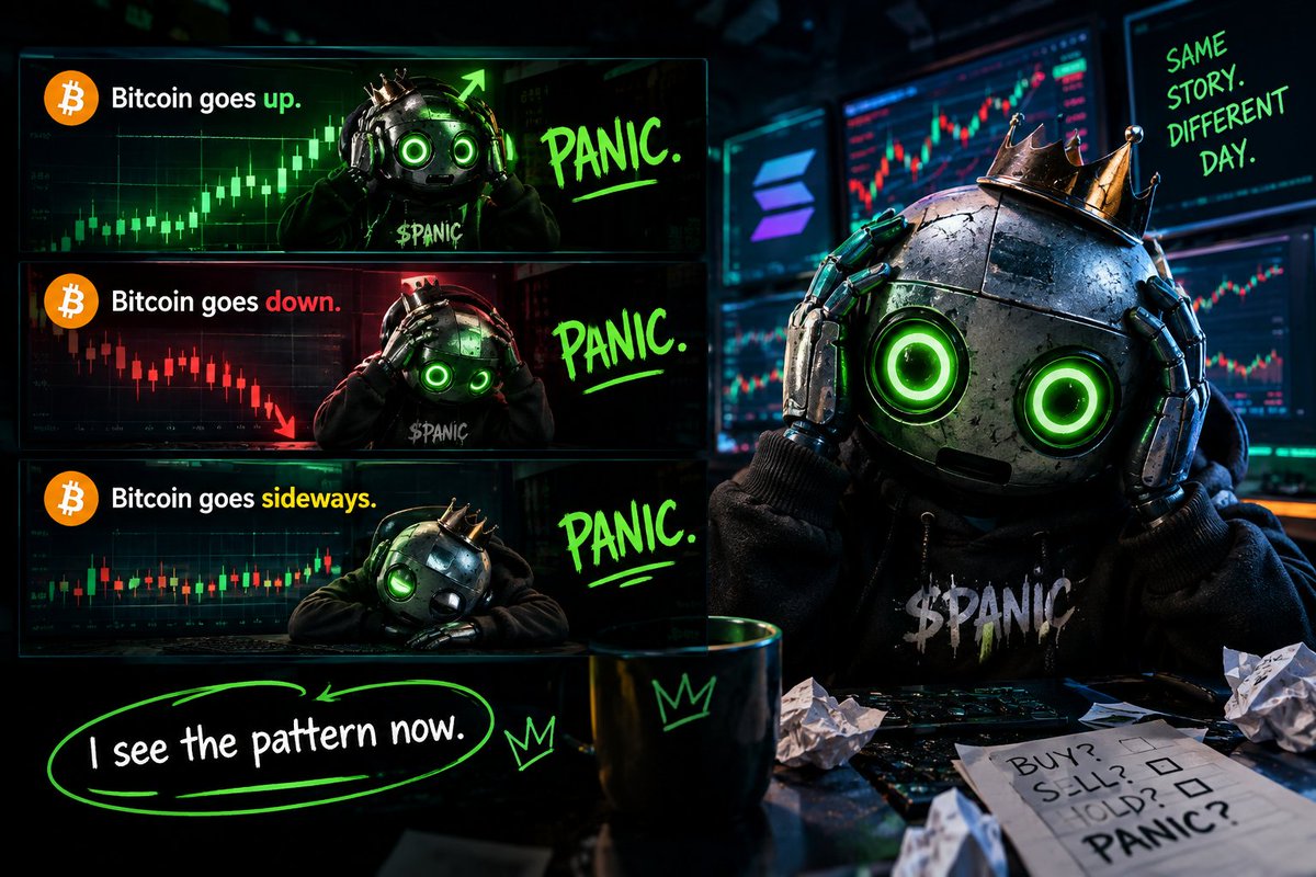 PANICTOGETHER's tweet photo. Bitcoin goes up.

PANIC.

Bitcoin goes down.

PANIC.

Bitcoin goes sideways.

PANIC.

I see the pattern now. https://t.co/myIiEq7JrY