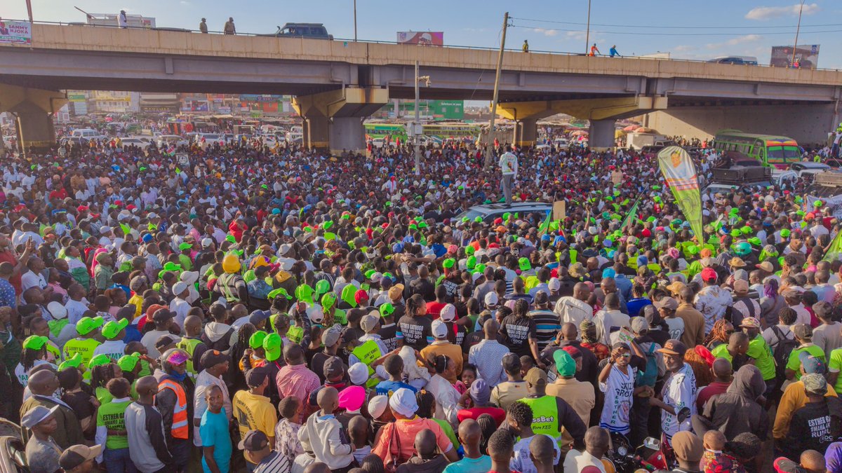 rigathi's tweet photo. The business community has been among the hardest hit by policies created to serve the interests of a few at the expense of ordinary Mwananchi.

These policies have been benefiting the big man while pushing Wanjiku further down the bottom of the economic ladder.

Our commitment is clear: guided by our party slogan, —Sikiza Wakenya, we will put listening first. Because leadership should begin by hearing the people and acting on their wishes.

The people of Githurai 45, Ruiru, Kiambu County, are asking: “Are you doing what we agreed? And what you are doing now, did we agree?” 

Asanteni sana, Githurai, for your continued support.

To our abled DCP Team led by Senator John Methu, Keep Pushing.