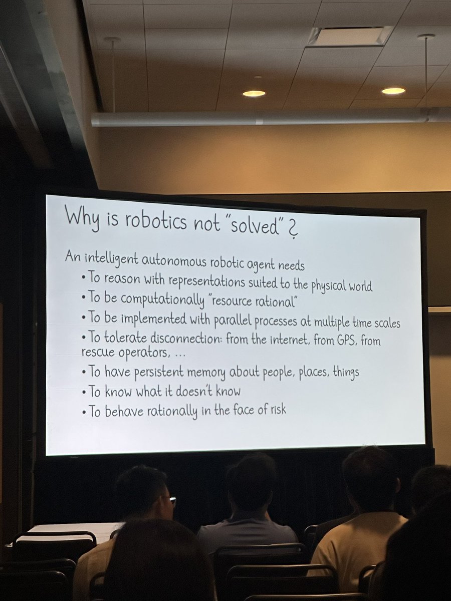 Benedict_Q's tweet photo. Leslie Kaelbling on why Astra is so good at robotics and why robotics still isn’t solved “yet”. 

I spoke at Leslie’s lab pre-Astra, and we chatted about many of these ideas. Pretty cool to see them coming into the mainstream.  #IROS2026 https://t.co/lWxq6icmxt