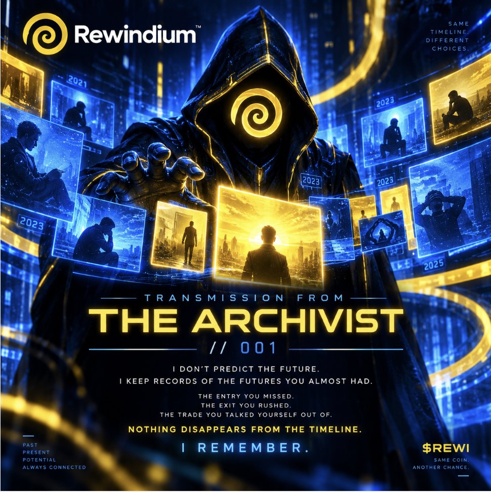 RewindiumCoin's tweet photo. TRANSMISSION FROM THE ARCHIVIST // 001 ⏪

I don’t predict the future.

I keep records of the futures you almost had.

The entry you missed.
The exit you rushed.
The trade you talked yourself out of.
Nothing disappears from the timeline.
I remember.

$REWI

#REWI #Crypto https://t.co/5sfNkn3K4p