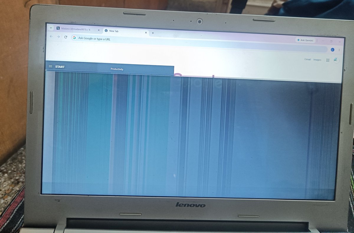 The_Narrator08's tweet photo. Man, I suffered a huge loss today, my laptop screen got broken. https://t.co/uFxQuRKZQT