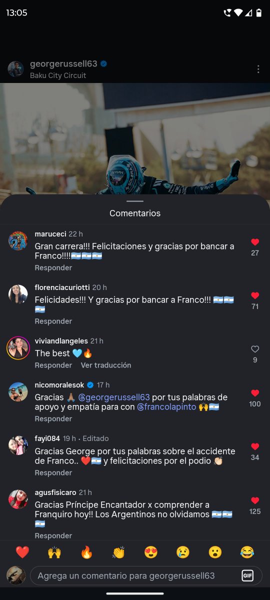 Valuu_cri's tweet photo. Cada vez son más y más que no me alcanzan las capturas

George Russell é argentino https://t.co/qt80a3qsze