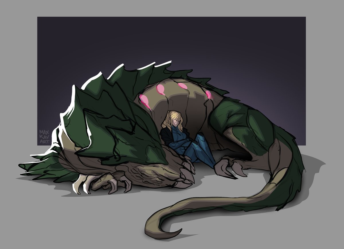 MaxIsDrawing's tweet photo. alt timeline where Baby got to stick around, and became an Omega Metroid ✨ https://t.co/bfrMzdywhn