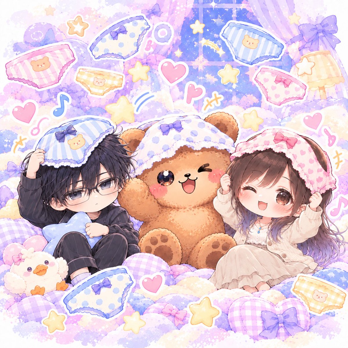 AriAo1030's tweet photo. @bob_to_jiro ボブしゃん…！！！！！うぅ！🥲
世界を、世界を救う！！！
パンツビーーーム！wwwww

パンツは全部新品だそうです！！！！wwwww🤣 https://t.co/t6xi2m5YRP