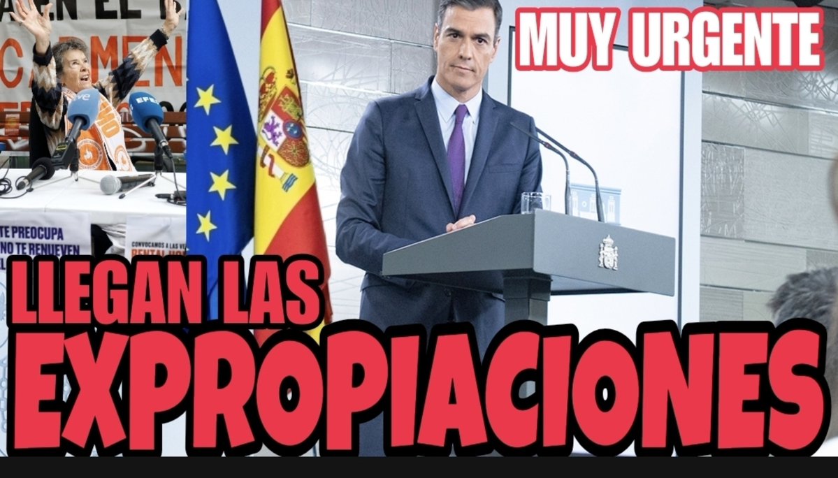 UACD_Youtube's tweet photo. ⚠️MUY URGENTE⚠️
Pedro Sánchez ha anunciado un Decretazo para este martes con la excusa de Maricarmen.

Vamos a decirlo claro aunque escueza. 
Maricarmen es una cortina de humo, una marioneta utilizada por el Gobierno en el momento en que lo ha necesitado para tapar su nauseabunda corrupción y el escándalo de Ceuta cuando se aproximan las elecciones.

El problema no es Maricarmen, ha habido miles de Maricarmenes, como miles de autónomos arruinados con sus familias por los cierres forzosos en 2020, muchos desahuciados de sus casas, y otros arruinados por las prórrogas forzosas de los alquileres y a nadie le importaron.

El problema no es Maricarmen.
El problema es que con la cortina de humo están tapando Ceuta y la corrupción, y que con la excusa, Pedro Sánchez va a aprobar un Decretazo que abrirá la puerta al "Exprópiese" cuando lo diga el Gobierno.

Maricarmen es sólo la excusa necesaria para avanzar hacia esa Venezuela 2.0 ansiada por Sánchez y la extrema izquierda.

No podemos ni debemos permitirlo.

Todo en YT junto con la verdadera historia de Maricarmen que nadie se atrever a contar👇
https://t.co/BsZbfhlDUx