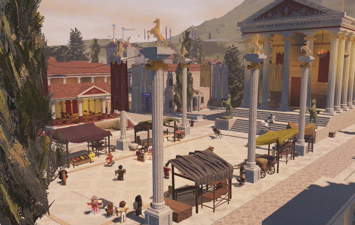 AJC_Studios's tweet photo. 🕹️ Happy Sunday! It's time to have some fun in Pompeii 🕹️
Join the Roman province and enjoy! 👇
https://t.co/MsawZtpejP
#roblox #RobloxRoleplay #AncientRome https://t.co/3SicJc1vr9