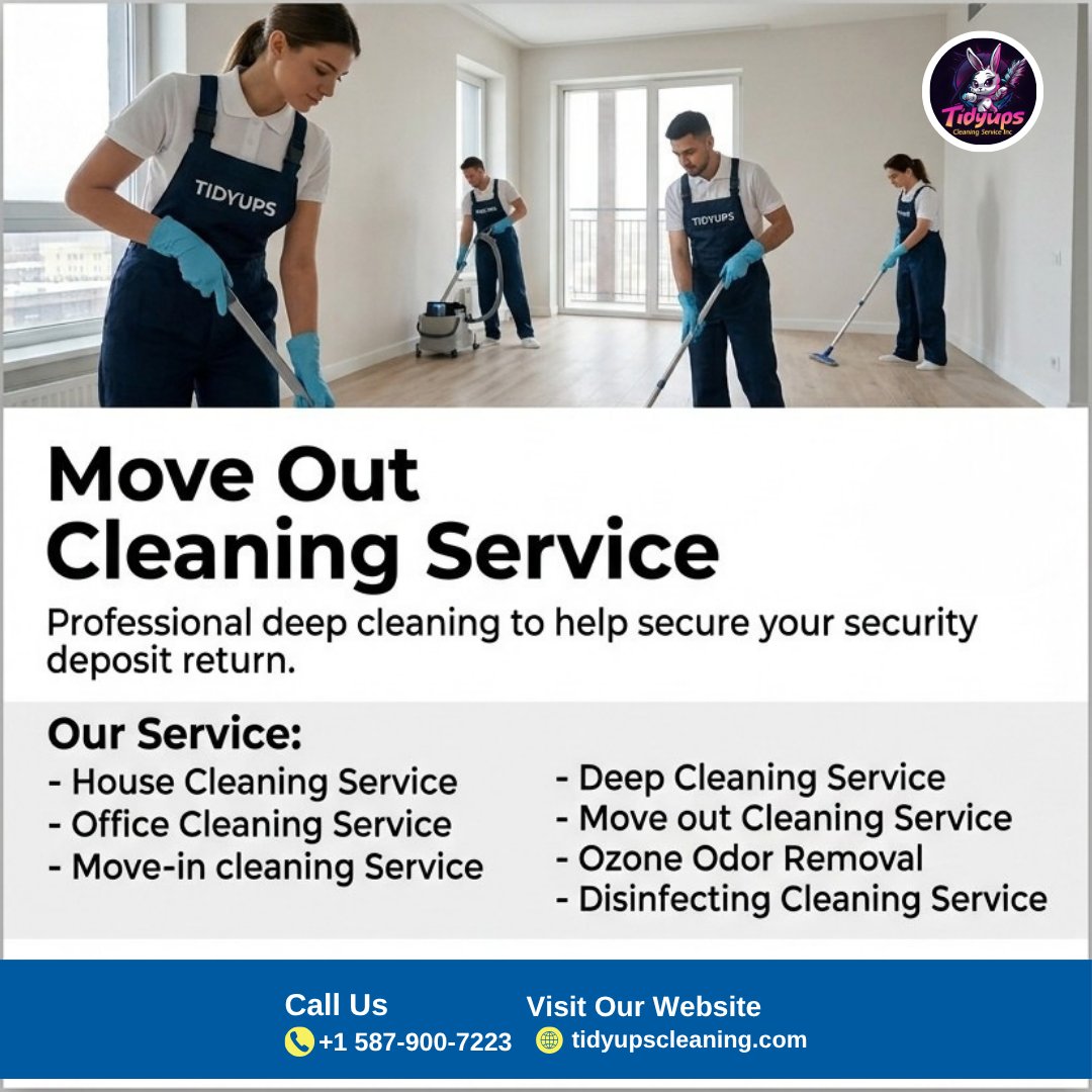 TidyUps2022's tweet photo. π¦β¨ Move Out Cleaning Service for a Fresh Finish π§Ή
Book today π
π https://t.co/qbN3mgV9oy
#MoveOutCleaning #MoveOutService #EndOfLeaseCleaning #ProfessionalCleaning #HomeCleaning #DeepCleaning #CleanHome #TidyupsCleaning #CleaningExperts #FreshSpace https://t.co/t1f3QKWWfz