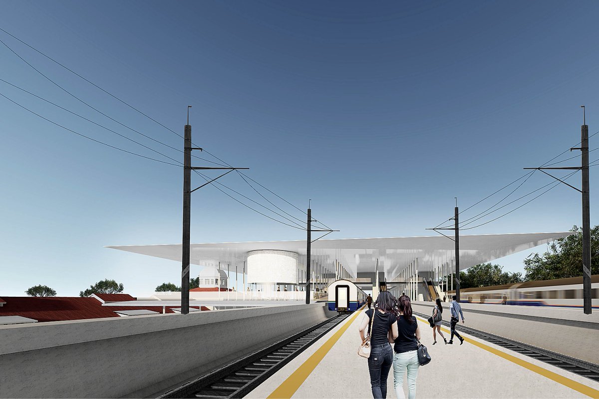 txttransportasi's tweet photo. Konsep baru Stasiun Semarang Tawang dengan struktur jalur layang.

Designed by Local Architecture Bureau (LAB).
Client : PT. KAI (Persero) &amp; Lixil
Status : Competition 1st Winner
Year : 2021 https://t.co/QL39ewkPmO