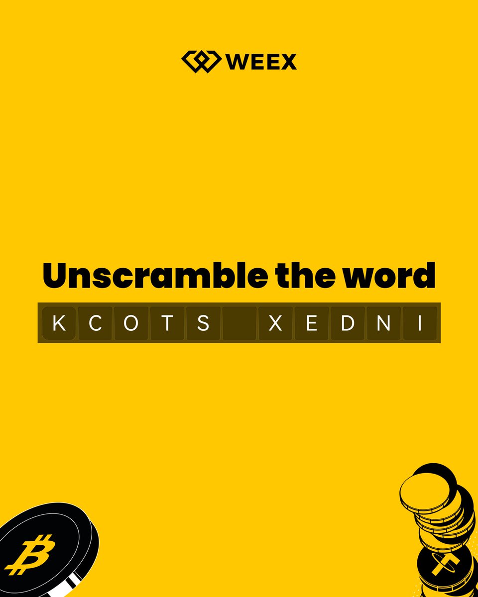 WEEX_Africa's tweet photo. 🎉 Can you unscramble the word? https://t.co/Tbx3ahXett