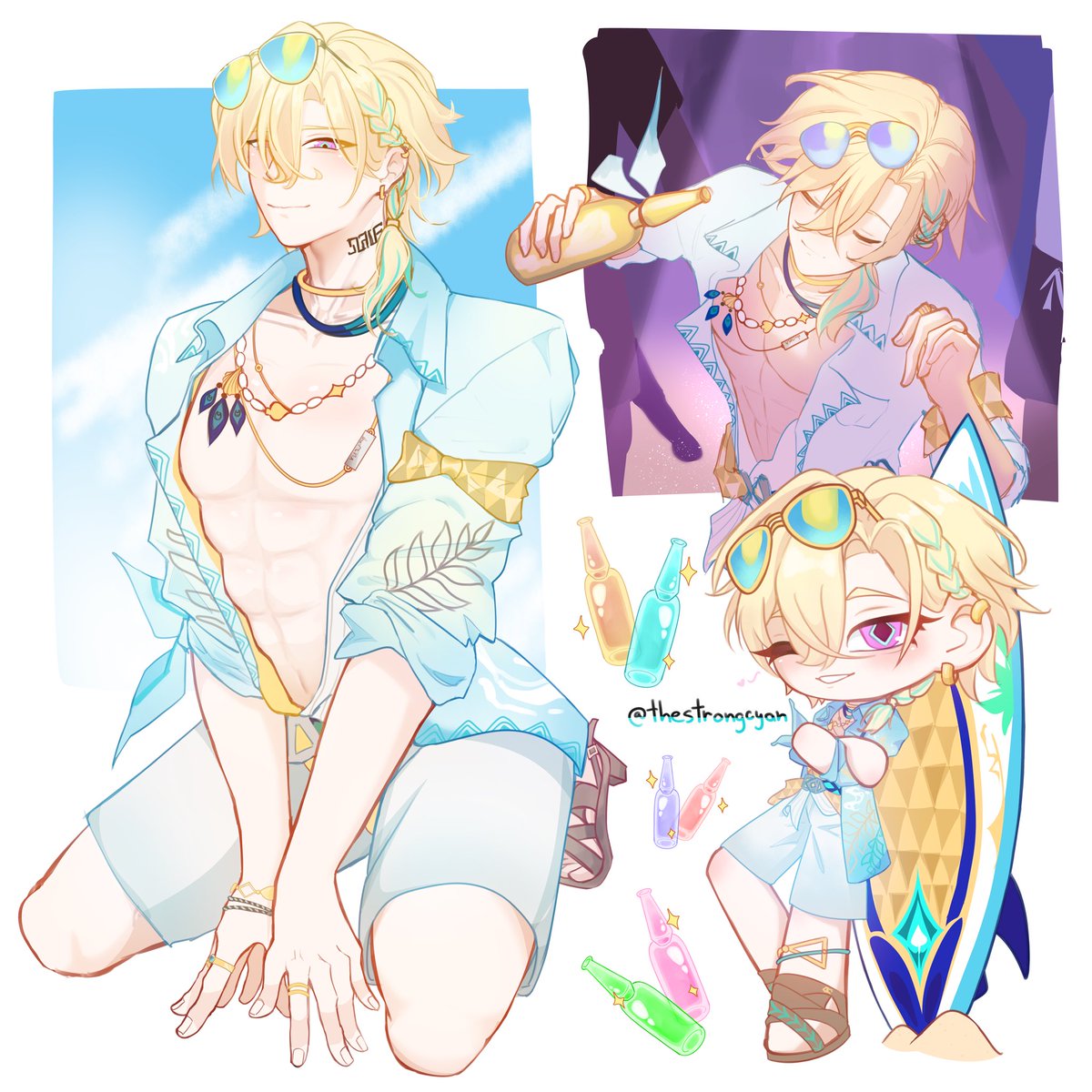 thestrongcyan's tweet photo. finished ts😛😛 

#Aventurine #honkaistarrail #hsrfanart #smallartist https://t.co/xqYOwFcNSa