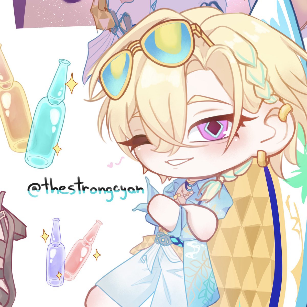 thestrongcyan's tweet photo. finished ts😛😛 

#Aventurine #honkaistarrail #hsrfanart #smallartist https://t.co/xqYOwFcNSa