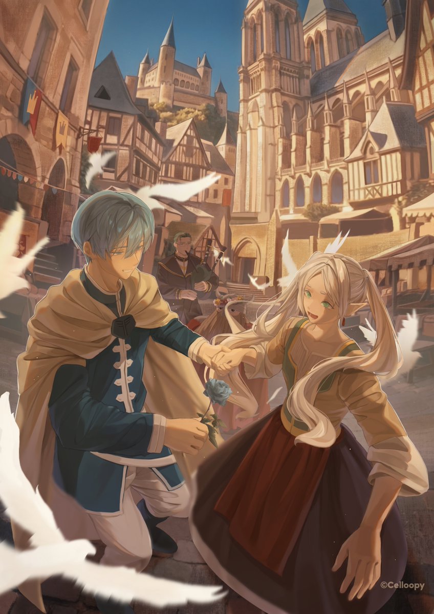 celloopy's tweet photo. The hero and his elf 🩵

#himmel #frierenbeyondendsjourney https://t.co/Uu5Irj4oVa