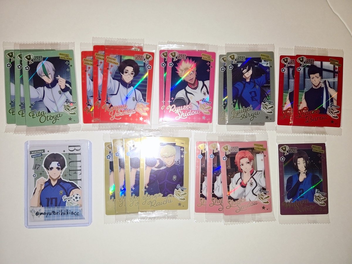 mayutorihikiacc's tweet photo. 交換 譲渡
ブルーロック ウエハース カード 6

譲：画像1,2

求：ER千切 >> ER氷織 O千切 E七星
Eのみ100～150円/枚＋送料

シクレはER千切含む比率違いのみ
ERはER同士優先
偏る場合お断りの可能性大

⚠️初期傷多め
※必要であれば画像提示〇

郵送のみ
FF様、ER多い方優先
お気軽にお声がけください https://t.co/nmwTmWvLYe