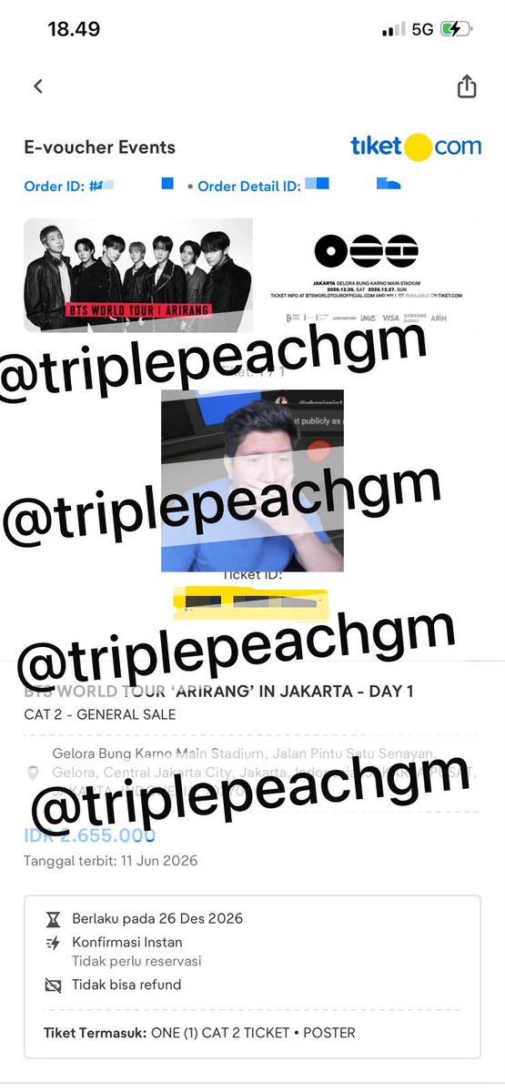 Triplepeacgm's tweet photo. @anavalleys cat 2 day 1 di 3juta tix aku pribadi yuk kak siapa tau minat tix ku https://t.co/kBSBkQ0dH0