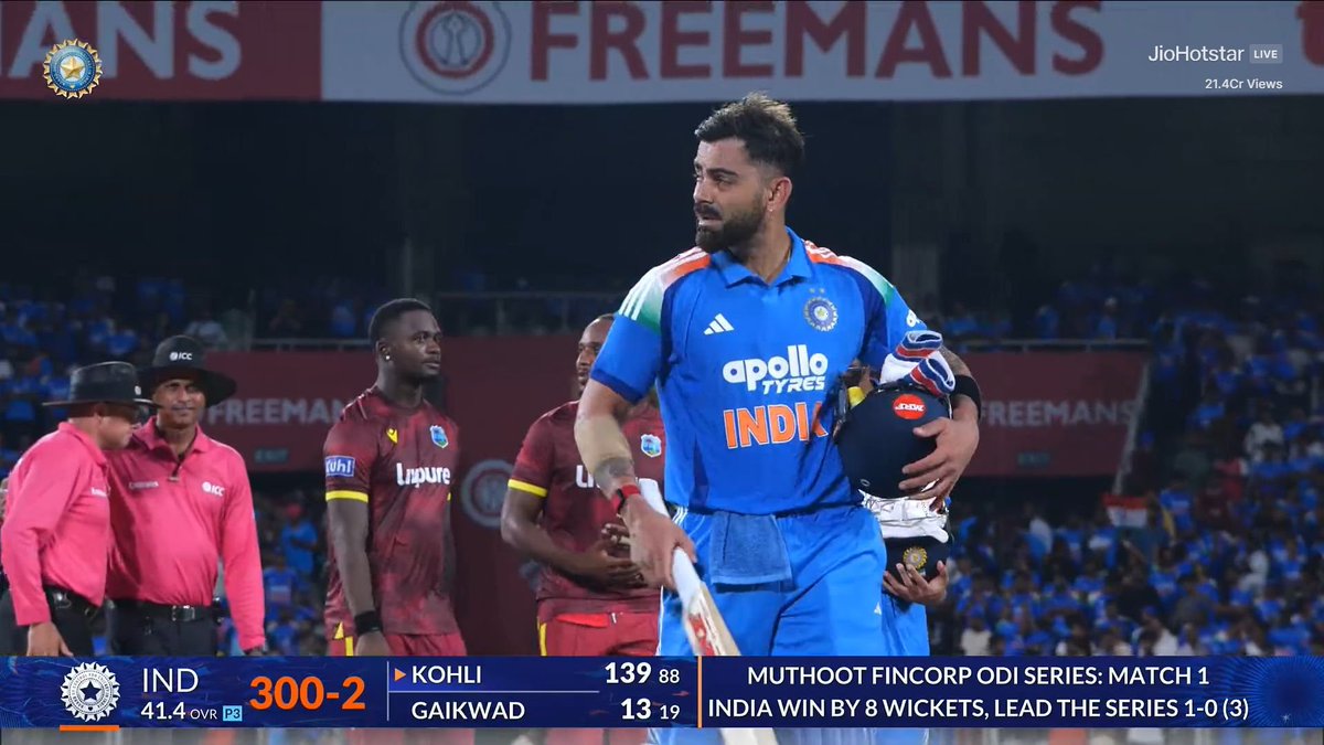 Shebas_10dulkar's tweet photo. Most ODI Centuries for India with 150+ SR

5 times - 𝗩𝗶𝗿𝗮𝘁 𝗞𝗼𝗵𝗹𝗶*
2 times - Rohit Sharma 
2 times - Ishan Kishan 
1 time - Azharuddin 
1 time - KL Rahul 
1 time - Shreyas Iyer 
1 time - Yusuf Pathan 
1 time - Virender Sehwag 
1 time - Yuvraj Singh 
1 time - Kedar Jadhav https://t.co/UicL4Ohu9c