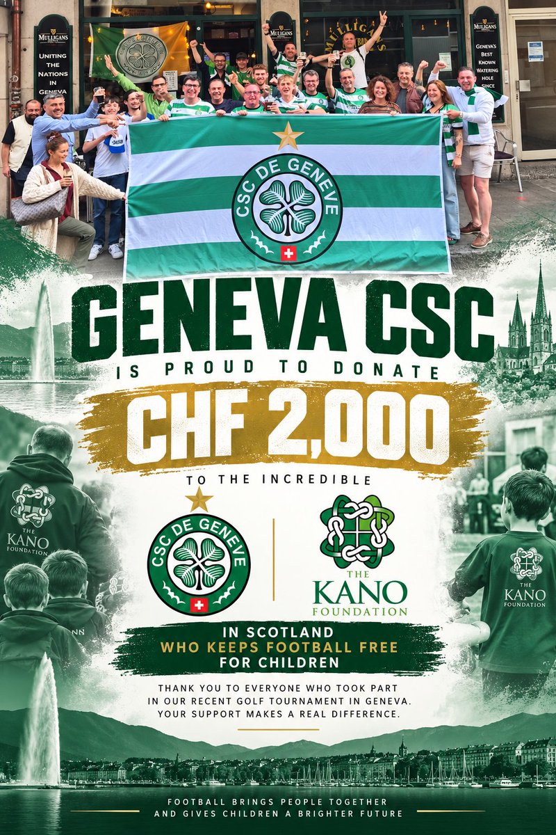 CSCdeGeneve's tweet photo. Proud to donate 2000 chf from our recent golf day to the incredible @KanoFoundation , thank you to everyone who contributed 🍀🇨🇭 https://t.co/l5skCQ7XJg