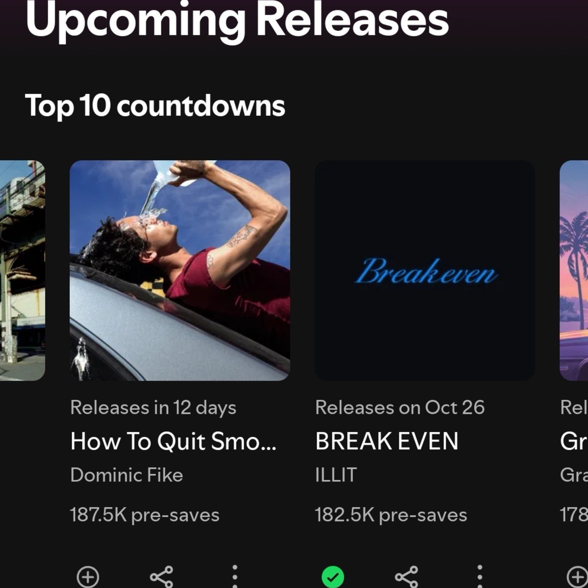 ILLIT_Chart's tweet photo. 🌏 Spotify ‘Top 10’ Countdown Chart:

#6. "BREAK EVEN" (+1) — 182.5K (+12.2K) pre-saves 🔥

#ILLIT #아일릿 @ILLIT_official https://t.co/oUiPfgu8Yk