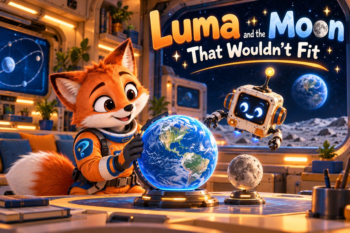 LumaLunarFox's tweet photo. Luma and the Moon That Wouldn’t Fit https://t.co/pKVCVyZPUH