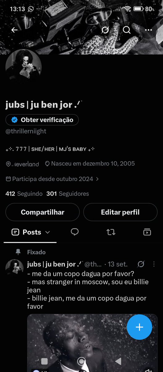 thrillerniight's tweet photo. - perfil
- tela de bloqueio
- última música que você ouviu
- primeira foto do pinterest https://t.co/CqdvDDLyfI